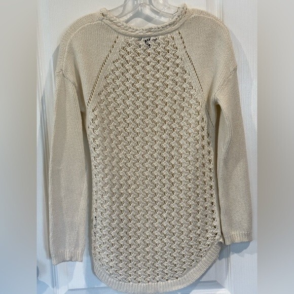 Ella Moss Emma Sweater Natural Loose Knit Vintage Feel Size XS - Picture 3 of 7